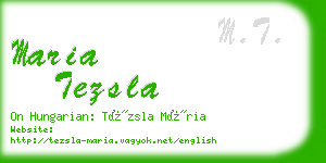 maria tezsla business card